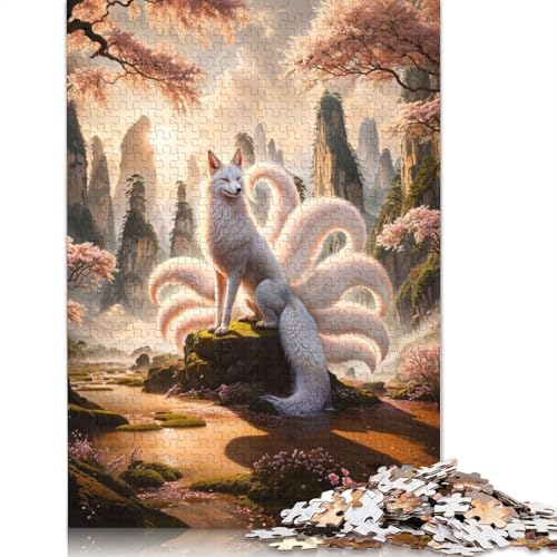 1000 Teile „Das neunschwänzige Kitsune“-Puzzle, Schwierigkeitsgrad, Lernspiele, Spielzeug, 1000 Teile (38 x 26 cm) von GQmoney