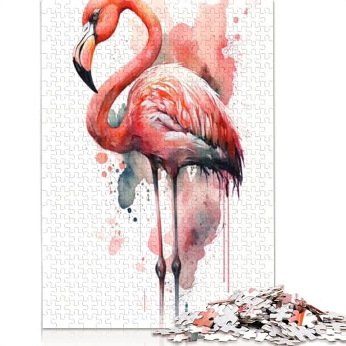 1000 Teile „Plamingo“-Puzzle, Schwierigkeitsgrad, Lernspiele, Spielzeug, 1000 Teile (75 x 50 cm) von GQmoney