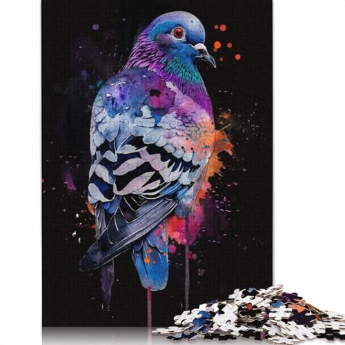 1000 Teile „Tauben-Aquarell-Puzzle“, Schwierigkeitsgrad, Puzzle, Lernspiele, Spielzeug, 1000 Teile (38 x 26 cm) von GQmoney