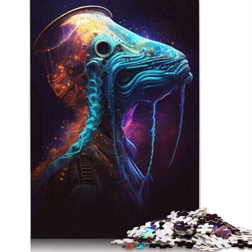 1000 Teile Alien Portrait Puzzle Schwierigkeitsgrad Puzzle Lernspiele Spielzeug 1000 Stück (75x50cm) von GQmoney
