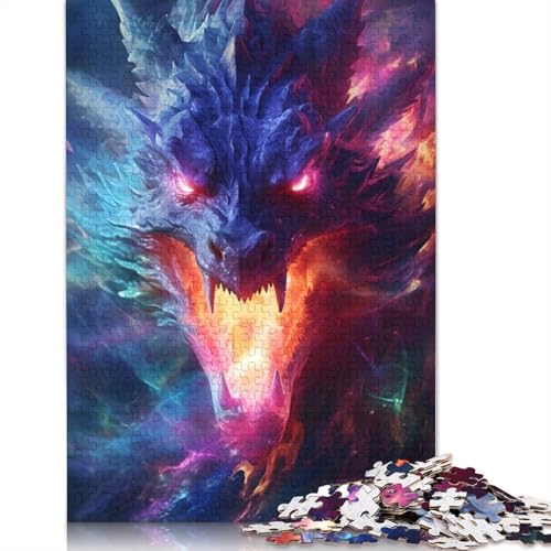 1000 Teile Astral Dragons Fury Puzzles Puzzle Schwierigkeitsgrad Puzzle Lernspiele Spielzeug 1000 Stück (75x50cm) von GQmoney