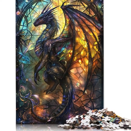 1000 Teile Azurblaue Majestät Drachen Puzzle Schwierigkeitsgrad Puzzle Lernspiele Spielzeug 1000 Stück (75x50cm) von GQmoney