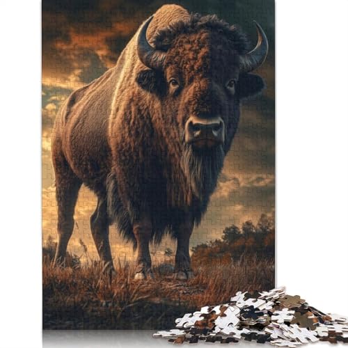 1000 Teile Bison's Stance Puzzles Puzzle Schwierigkeitsgrad Puzzle Lernspiele Spielzeug 1000 Stück (75x50cm) von GQmoney