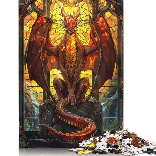 1000 Teile Crimson Blaze Dragon Puzzles Puzzle Schwierigkeitsgrad Puzzle Lernspiele Spielzeug 1000 Stück (75x50cm) von GQmoney