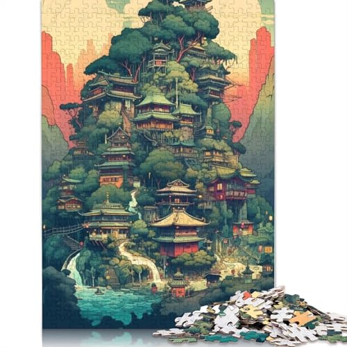 1000 Teile Fantasielandschaft 18 Puzzle Schwierigkeitsgrad Puzzle Lernspiel Spielzeug 1000 Stück (75x50cm) von GQmoney