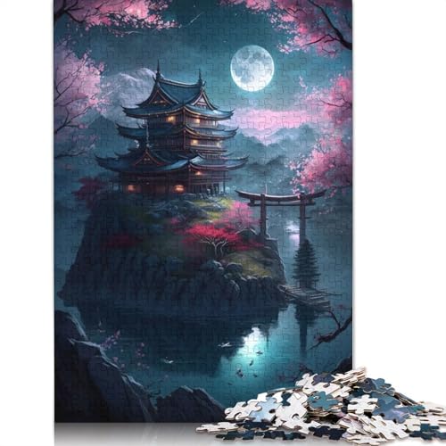 1000 Teile Fantasy Village Japanische Puzzles Puzzle Schwierigkeitsgrad Puzzle Lernspiele Spielzeug 1000 Stück (75x50cm) von GQmoney