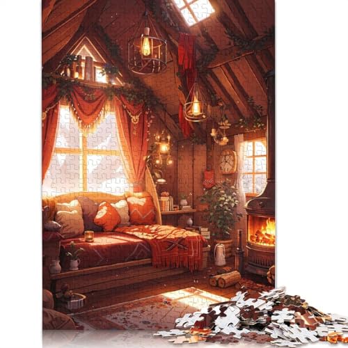 1000 Teile Gemütlicher Herd für Erwachsene, Schwieriges Puzzle aus Papier für Erwachsene, Geschenke am Heiligabend, 1000 Teile (75 x 50 cm) von GQmoney