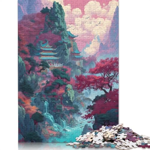 1000 Teile Heavenly Village 1 Puzzles Puzzle Schwierigkeitsgrad Puzzle Lernspiele Spielzeug 1000 Stück (75x50cm) von GQmoney