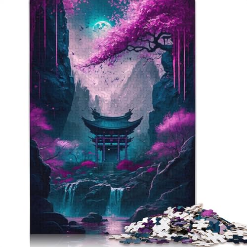 1000 Teile Japanisches Torii-Tal-Puzzle, Schwierigkeitsgrad, Lernspiele, Spielzeug, 1000 Teile (38 x 26 cm) von GQmoney
