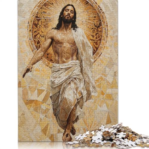 1000 Teile Modernes Jesus-Gemälde für Erwachsene, schwieriges Puzzle aus Papier für Erwachsene, Geschenke am Heiligabend, 1000 Teile (38 x 26 cm) von GQmoney