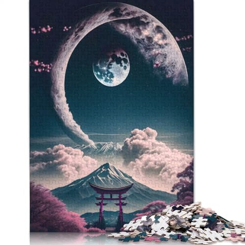 1000 Teile Mondlicht auf Japanisch Puzzle Schwierigkeitsgrad Puzzle Lernspiele Spielzeug 1000 Stück (75x50cm) von GQmoney