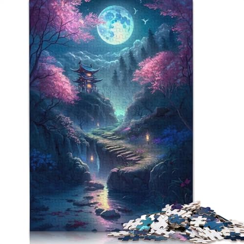 1000 Teile Mysteriöse Nacht Puzzle Puzzle Schwierigkeitsgrad Puzzle Lernspiel Spielzeug 1000 Stück (75x50cm) von GQmoney