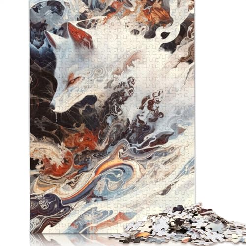 1000 Teile Mystic Fox für Erwachsene, schwierige Puzzles, Puzzles für Erwachsene, Lernspiel, Herausforderungsspielzeug, 1000 Stück (75 x 50 cm) von GQmoney