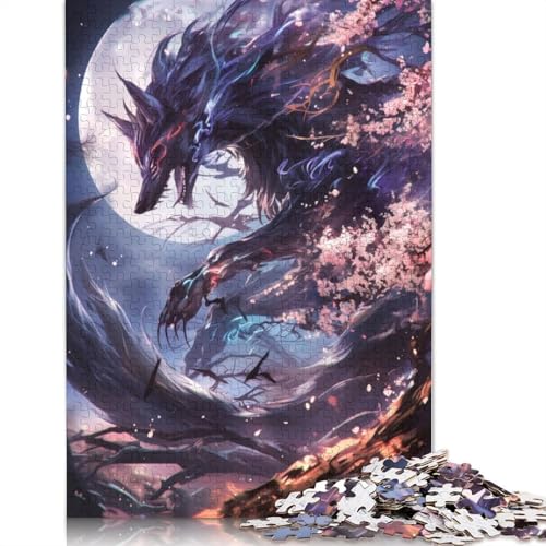 1000 Teile Puzzle „Böser Kitsune-Fuchs“, Schwierigkeitsgrad für Erwachsene, Lernspielzeug, Spiele, 1000 Teile (75 x 50 cm) von GQmoney
