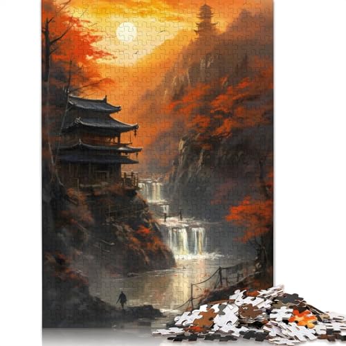 1000 Teile Puzzle „Wunderbarer Sonnenuntergang am Fluss“, Schwierigkeitsgrad für Erwachsene, Lernspielzeug, Spiele, 1000 Teile (38 x 26 cm) von GQmoney
