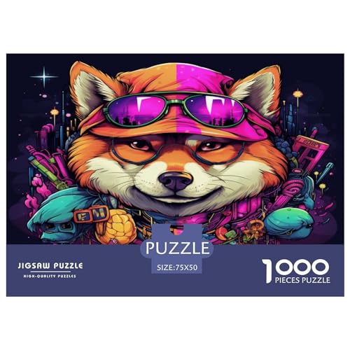 1000 Teile Puzzle Hund Haustier Puzzles Holzpuzzle Montagespielzeug Interaktives Familienspiel 1000 Teile (75x50cm) von GQmoney