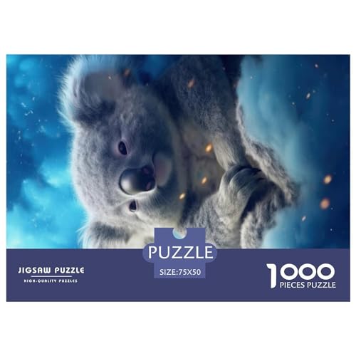 1000 Teile Puzzle für Erwachsene, Schlaftier-Puzzle, kreatives rechteckiges Holzpuzzle, Geschenk für Freunde und Familie, 1000 Teile (75 x 50 cm) von GQmoney