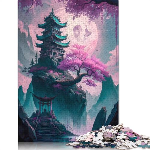 1000 Teile Schwimmender Palast Japan Puzzles Puzzle Schwierigkeitsgrad Puzzle Lernspiele Spielzeug 1000 Stück (75x50cm) von GQmoney