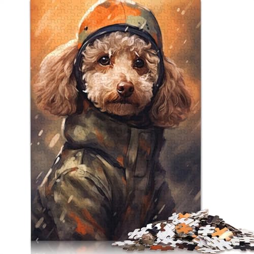 1000 Teile Toy Pudel Tarnjacke Puzzle Schwierigkeitsgrad Puzzle Lernspiele Spielzeug 1000 Stück (75x50cm) von GQmoney