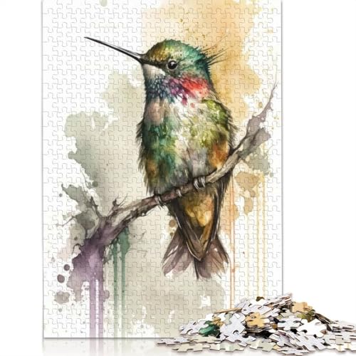 1000 Teile Vogelkolibri für Erwachsene, schwieriges Puzzle aus Papier für Erwachsene, 1000 Teile (75 x 50 cm) von GQmoney