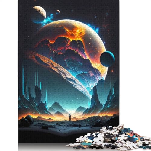 1000 Teile Weltraum-Astronauten-Puzzle, Schwierigkeitsgrad: Puzzle, Lernspiele, Spielzeug, 1000 Teile (38 x 26 cm) von GQmoney