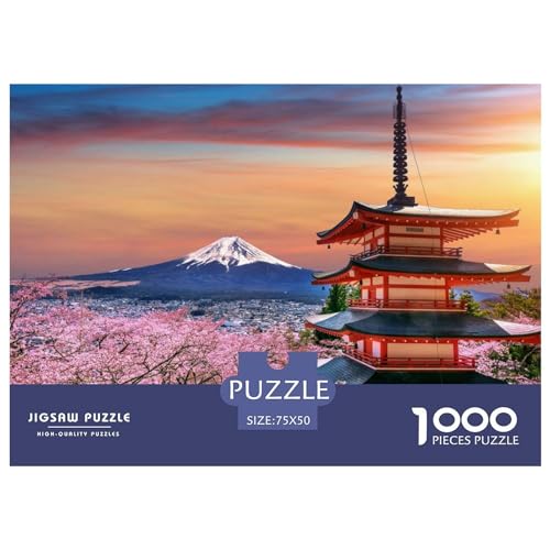 1000 Teile kreative Puzzles Fuji_Mountain_Japan_travel Puzzles rechteckiges Puzzle Lernspielzeug Geschenk für Kinder Erwachsene 1000 Stück (75 x 50 cm) von GQmoney