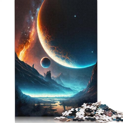 1000-teiliger Eternity Planet für Erwachsene, schwierige Holzpuzzles, Puzzles für Erwachsene, Lernspiel, Herausforderungsspielzeug, 1000 Stück (75 x 50 cm) von GQmoney