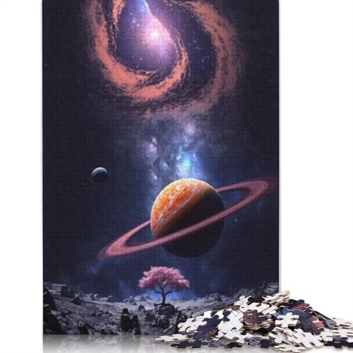 1000-teiliges „Beyond The Rings“-Puzzle für Erwachsene, Holzpuzzle für Erwachsene und Jugendliche, Lernspielzeug, 1000 Teile (75 x 50 cm) von GQmoney