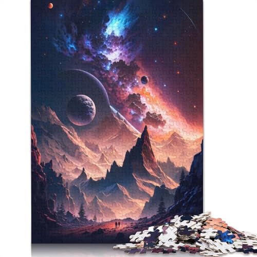 1000-teiliges Astral Peaks-Puzzle für Erwachsene, Holzpuzzle für Erwachsene und Jugendliche, Lernspielzeug, 1000 Teile (75 x 50 cm) von GQmoney