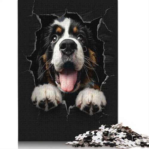 1000-teiliges Bernhardiner-Puzzle, Schwierigkeitsgrad, Lernspiele, Spielzeug, 1000 Stück (75 x 50 cm) von GQmoney