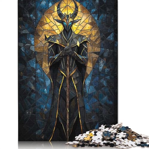 1000-teiliges Buntglas-Dämonen-Puzzle für Erwachsene und Teenager, Papierpuzzle, Lernspiel, Herausforderung, Spielzeug, Geburtstagsgeschenke, 1000 Stück (75 x 50 cm) von GQmoney