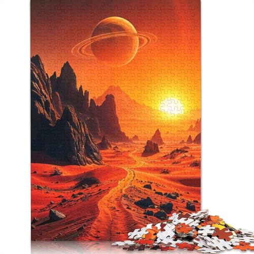 1000-teiliges Crimson Horizons Call-Puzzle für Erwachsene, Holzpuzzles für Erwachsene und Teenager, Familienunterhaltungsspielzeug, 1000 Teile (75 x 50 cm) von GQmoney