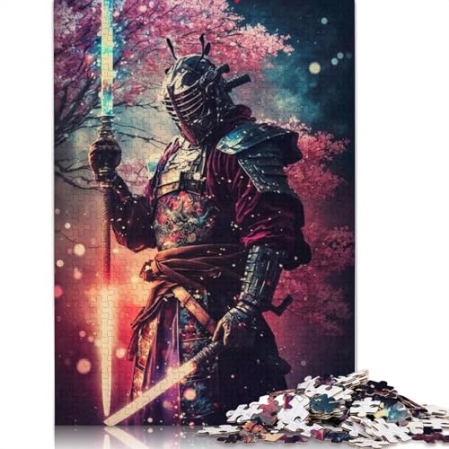 1000-teiliges Doppelschwert-Samurai-Puzzle, Schwierigkeitsgrad, Lernspiele, Spielzeug, 1000 Stück (38 x 26 cm) von GQmoney