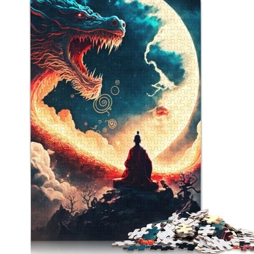 1000-teiliges Drachenberg-Puzzle, Schwierigkeitsgrad: Puzzle, Lernspiel, Spielzeug, 1000 Stück (38 x 26 cm) von GQmoney