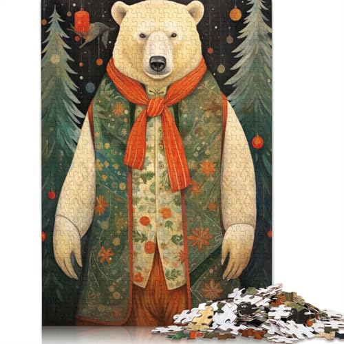 1000-teiliges Eisbär-Weihnachtspuzzle für Erwachsene, Puzzle für Erwachsene, Alter 14+, 1000 Teile (75 x 50 cm) von GQmoney