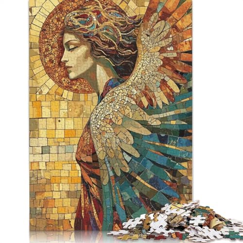 1000-teiliges Engel-Mosaik-Puzzle für Erwachsene und Teenager, Lernspiele für zu Hause, DIY-Spielzeug, 1000 Stück (38 x 26 cm) von GQmoney