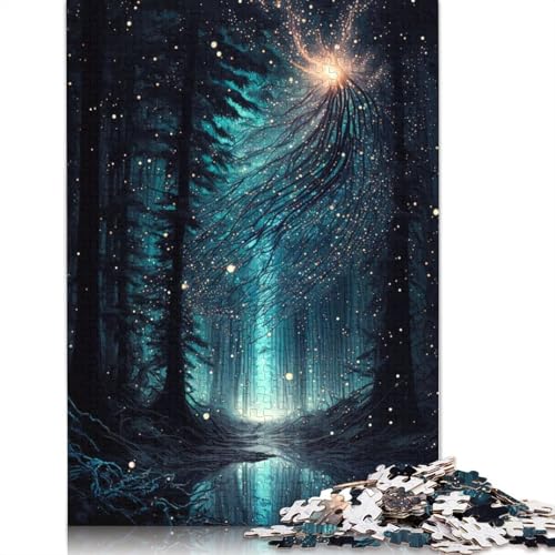 1000-teiliges Fantasy-Zauberwald-Puzzle für Erwachsene und Teenager. Holzpuzzle für Erwachsene, Lernspiel, Herausforderungsspielzeug, 1000 Stück (75 x 50 cm) von GQmoney