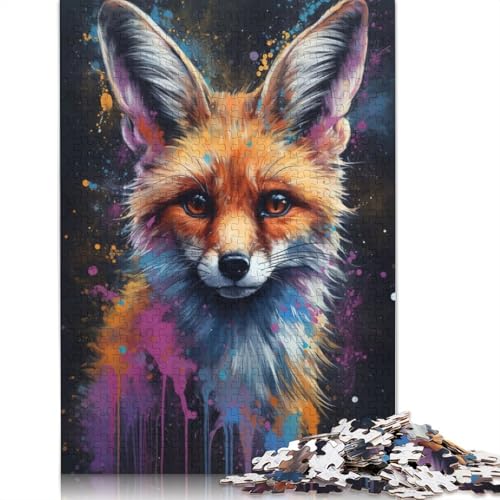 1000-teiliges Fennek-Fuchs-Malpuzzle, Schwierigkeitspuzzle, Lernspiel, Spielzeug, Familiendekoration, 1000 Teile (38 x 26 cm) von GQmoney