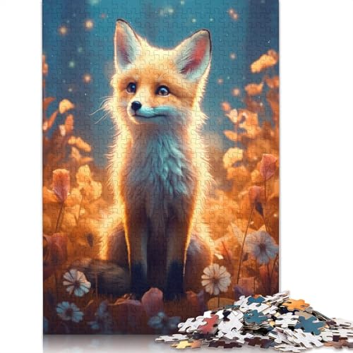 1000-teiliges Fuchs-Puzzle, Bezauberndes Puzzle für Erwachsene, Holzpuzzle für Erwachsene und Jugendliche, Lernspielzeug, 1000 Teile (75 x 50 cm) von GQmoney