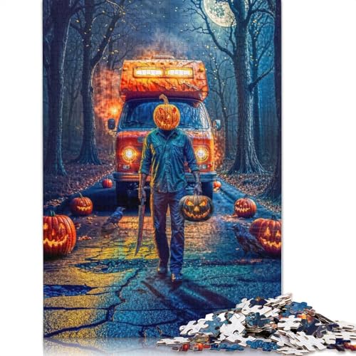 1000-teiliges Halloween-Puzzle „Horror in den Zeitungen“ für Erwachsene Teenager, 1000 Teile (75 x 50 cm) von GQmoney
