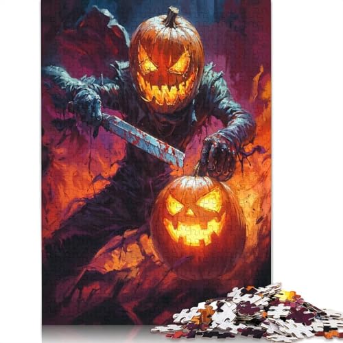 1000-teiliges Halloween-Vibes-Poster-Puzzle für Erwachsene, Papierpuzzles für Erwachsene, Teenager, Mann, Frau, Geschenk, 1000 Stück (38 x 26 cm) von GQmoney