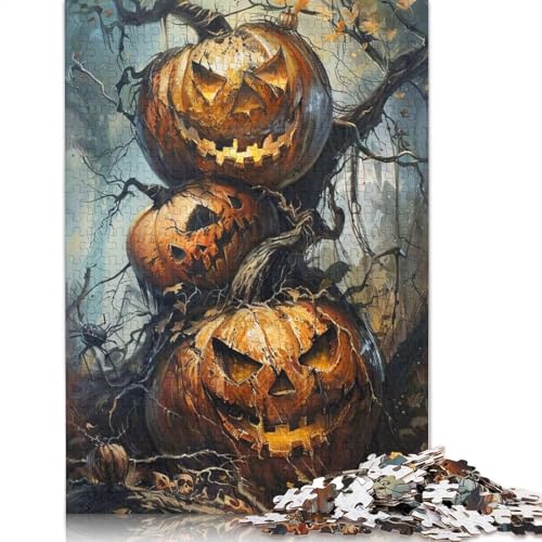 1000-teiliges Halloween XVIII-Puzzle für Erwachsene, Papierpuzzle für Erwachsene, Lernspiel, Herausforderungsspielzeug, 1000 Stück (38 x 26 cm) von GQmoney