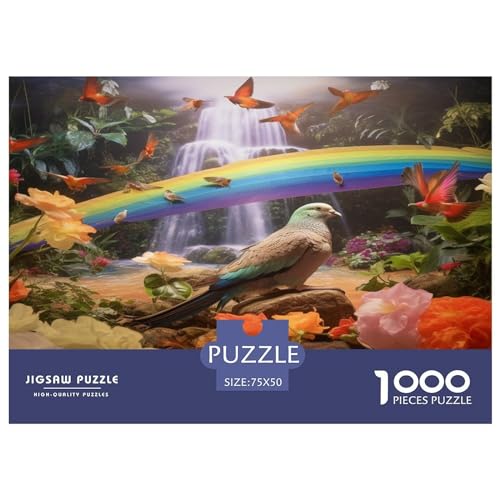 1000-teiliges Holzpuzzle „Birds_Sing“-Puzzle für Zuhause, Wanddekoration, Lernspielzeug, Geschenk für Familienspiel, 1000 Stück (75 x 50 cm) von GQmoney