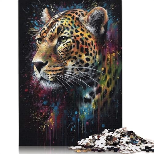 1000-teiliges Jaguar-Malpuzzle, Schwierigkeitsgrad, Lernspiele, Spielzeug, 1000 Teile (38 x 26 cm) von GQmoney