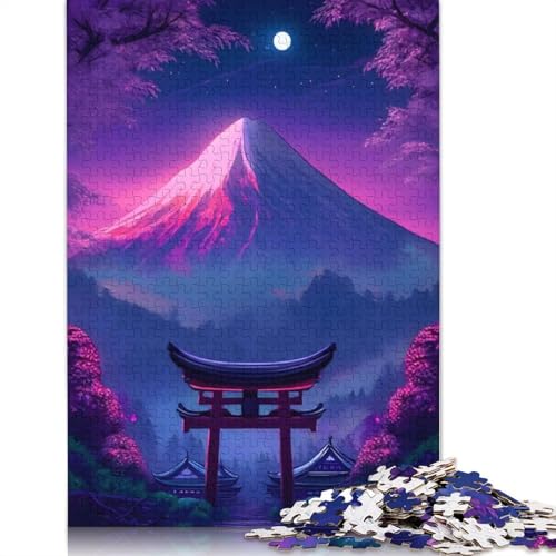 1000-teiliges Japanisches Naturpuzzle, Puzzle für Erwachsene, Schwierigkeitsgrad, Lernspiel, Spielzeug, 1000 Stück (75 x 50 cm) von GQmoney