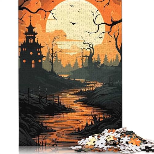 1000-teiliges Landschaftspuzzle für Erwachsene, Papierpuzzle, Lernspiel für Erwachsene Teenager, 1000 Teile (75 x 50 cm) von GQmoney