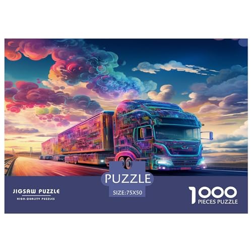 1000-teiliges Puzzle, Fahrzeuge, für Erwachsene, Kinder, Holzpuzzle, Lernspielzeug, 1000 Teile (75 x 50 cm) von GQmoney