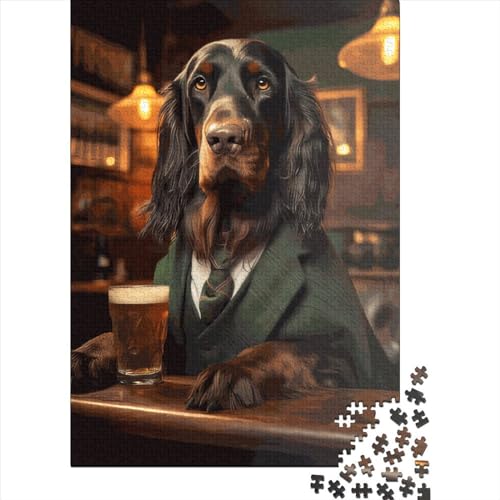 1000-teiliges Puzzle, Gordon Setter-Puzzle für Kinder, interessantes Puzzle zur Stressreduzierung für Familie und Freunde, (75 x 50 cm) von GQmoney