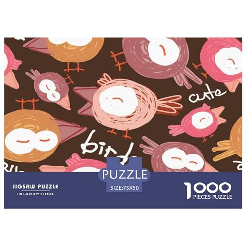 1000-teiliges Puzzle, Kindertiere, für Erwachsene, Kinder, Holzpuzzle, Lernspielzeug, 1000 Teile (75 x 50 cm) von GQmoney