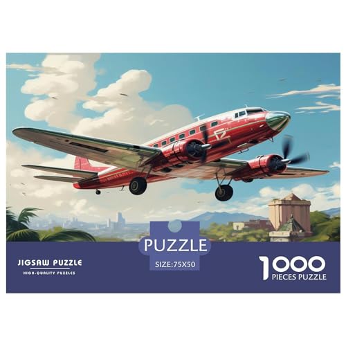 1000-teiliges Puzzle, kubanisches Flugzeug, fliegendes Tier, für Erwachsene und Kinder, Holzpuzzle, Lernspielzeug, 1000 Stück (75 x 50 cm) von GQmoney